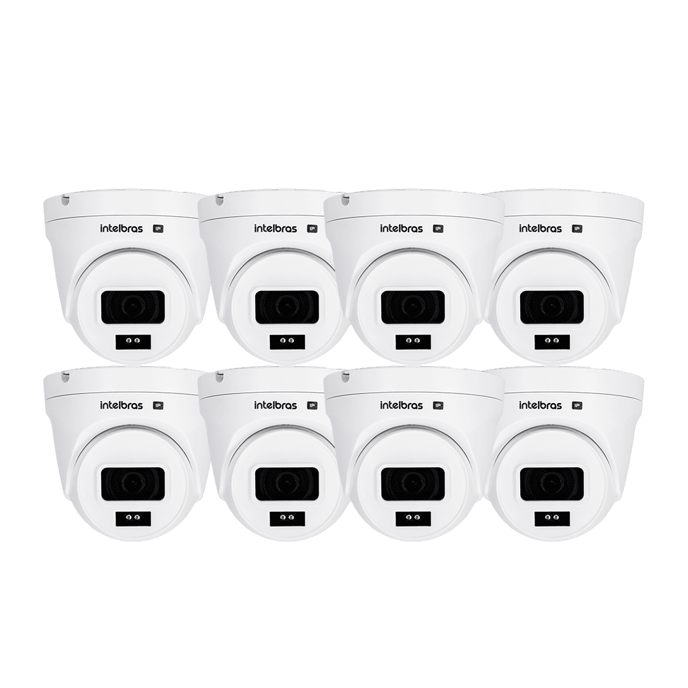 Kit 08 Câmeras IP Vipc 1230 Dome Intelbras