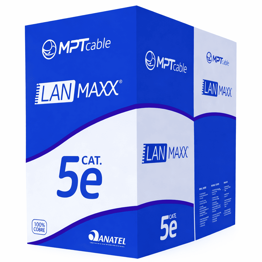 Caixa Cabo de Rede 305m 4 Pares Cat5e CFTV MPT Lan Maxx