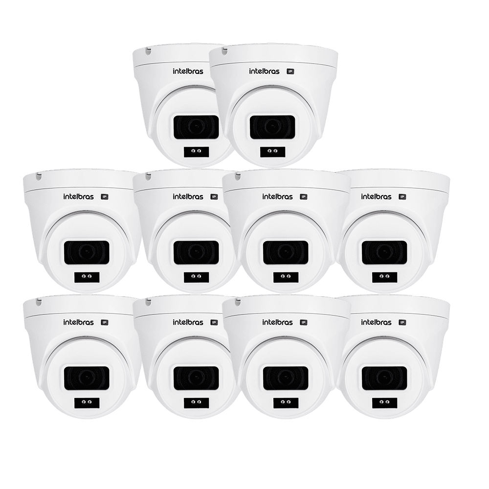 Kit 10 Câmeras IP Vipc 1230 Dome G2 Intelbras