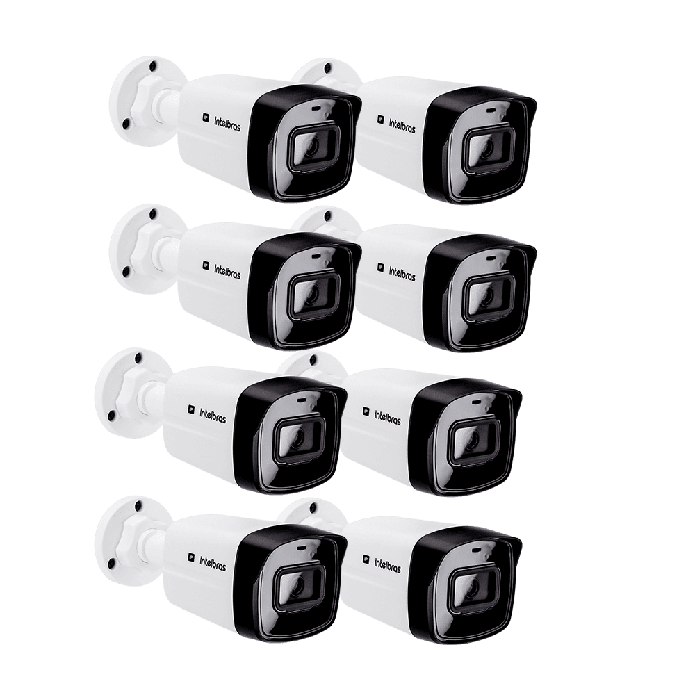 Kit 08 Câmeras PoE Vipc 1230 Bullet G2 Intelbras